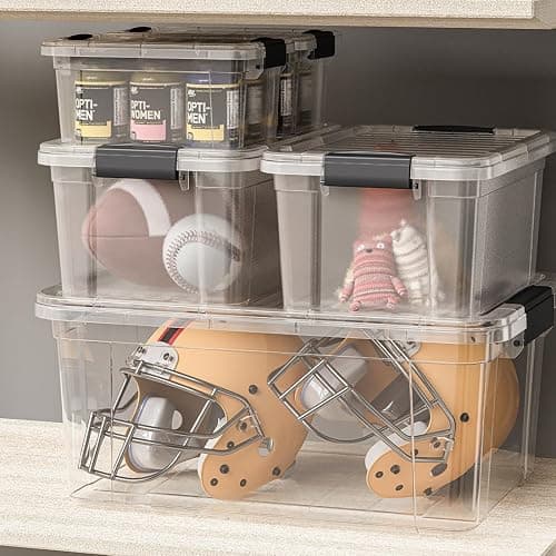Superio Clear Plastic Storage Bin with Lid, 11 Qt, Non-Toxic, BPA Free, Odor Free, Organizer Storage Box, Stackable Plastic Tote for Home, Garage, School, and Office thumbnail 9