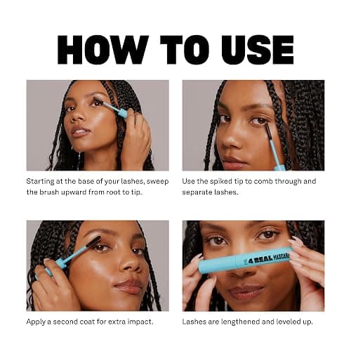 Babe Original 4 Real Mascara Black for Volume, Length, and Lift in Eyelashes, Defined & Flutterly Look, Vegan & Cruelty-Free thumbnail 5