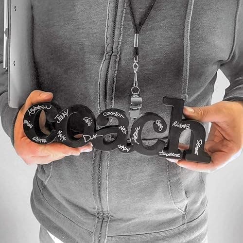 ChalkTalkSPORTS - Coach Wood Word Silver Pen | Wood Words | Coach Gift | Shelf Desk Decor | Ready to Autograph thumbnail 5