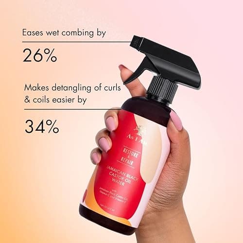 As I Am JBCO Water 16 oz - Nano Curl Strengthener - Moisturizes and Detangles - Anti-Frizz - Increases Fiber Strength - Enriched with Jamaican Black Castor Oil, Vitamin C, and Vitamin E, Red thumbnail 7