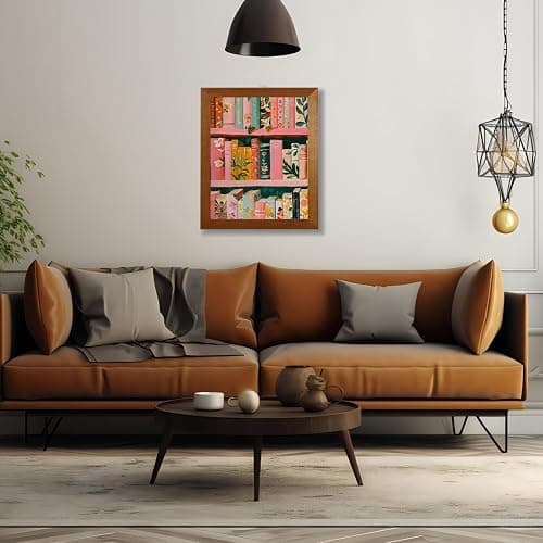 Mosaflare Paint by Numbers for Adults Beginner, Bookshelf Adult Paint by Number Kits on Canvas, DIY Acrylic Oil Easy Painting by Numbers for Home Wall Decor 16X20 inch (Without Frame) thumbnail 2