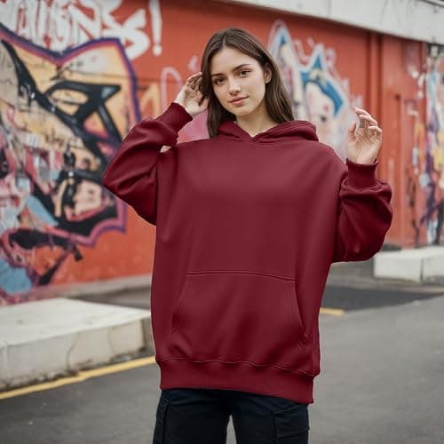 XPIZH Women Hoodies Sweatshirts Sweaters Fleece Hooded Oversized Long Sleeve Crewneck Shirts Fall Winter Outfits Pocket thumbnail 4