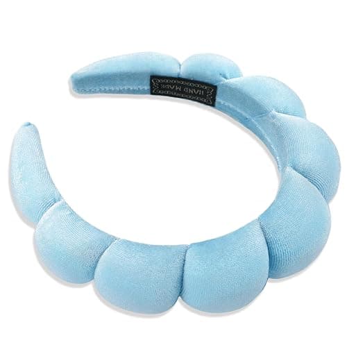 Ayesha Spa Headband for Women Sponge Headband for Washing Face Clouds Soft Hairband Makeup Headbands for Women Girls Shower Makeup Skincare (Blue) thumbnail 5