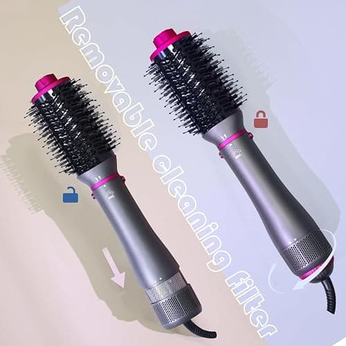 Hair Blow Dryer Brush 4-in-1, Blowout Brush, Multi Hair Styler Negative Ion Detachable Hair Dryer with Diffuser, Hot Air Brush, with Comb Brush for Women, Salon, Household thumbnail 4