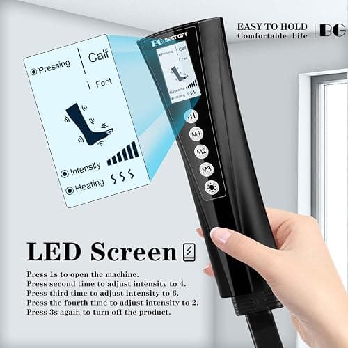 Gifts for Dad Mom Men Women Christmas Mothers Day, Fathers Day, Air Compression Massager with Heat for Foot, Leg, Calf, Thigh, Knee, Helpful for Vericose Veins, Muscle Fatigue, Cramps, Swelling, Edema thumbnail 2