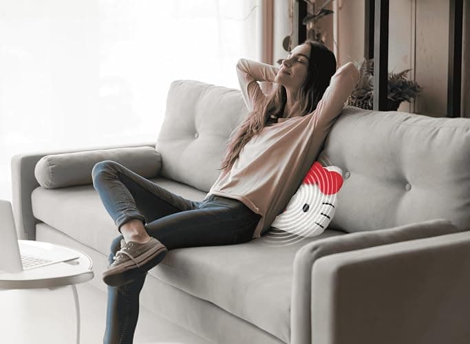 Hello Kitty Weighted Massage Pillow – Ultra-Plush Fabric, Soothing Vibrations, Battery Powered for Relaxation & Comfort – Perfect for Nighttime Routine or On-The-Go Use - Red thumbnail 2