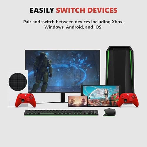 Xbox Core Wireless Gaming Controller – Pulse Red – Xbox Series X|S, Xbox One, Windows PC, Android, and iOS - Pulse Red Controller Edition thumbnail 6