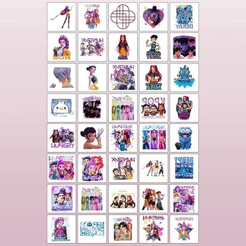 40pcs Sheets Kpop Demon Temporary Tattoos for Kids, Cartoon Kpop Hunters Birthday Party Favors Gifts for Girl Boys Home Activity Class Prizes Carnival Christmas Rewards thumbnail 5