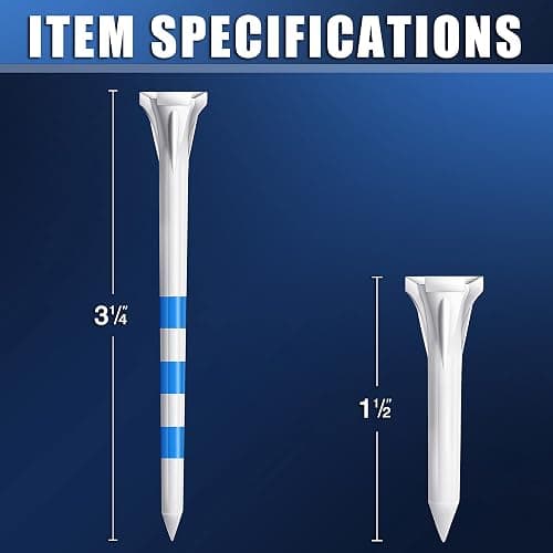 CHAHMPKEY Premium 3-Prong Plastic Golf Tees 3-1/4" 100 Pack - 40% Reduced Ball Contact with High Stability and Long Distance Performance Golf Tees Plastic thumbnail 9