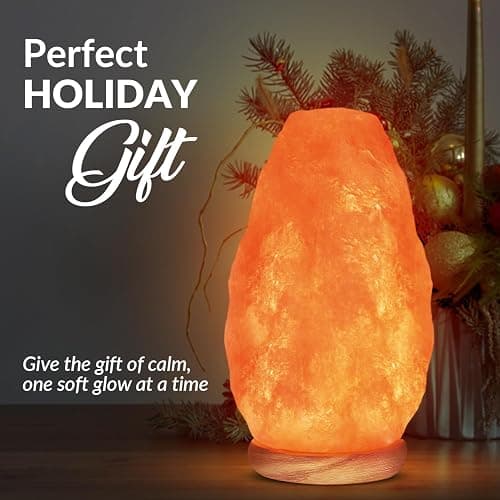 WBM Salt Lamp - USB Himalayan Salt Lamp with Touch Dimmer Control, Natural Pink Crystal, 5-7 lbs, Wooden Base, LED Bulb, Room Decor, Home Decor, Relaxation, Ambiance, Gift thumbnail 8