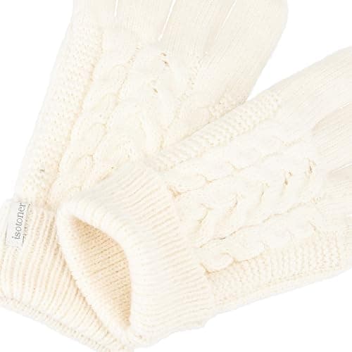 isotoner womens Touchscreen Cable Knit Sherpasoft Gloves thumbnail 2