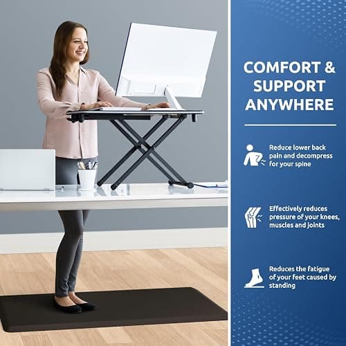 KitchenClouds Kitchen Mat Cushioned Anti Fatigue Kitchen Rug 17.3"x39" Water Resistant Non Slip Kitchen Rugs and Mats Standing Desk Mat Comfort Floor Mats for Kitchen House Sink Office (Chocolate) thumbnail 5