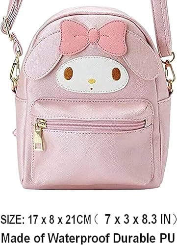 TUMPETY Anime Doll Cosplay Light Black Bag Kawaii Mini Backpack Cute Back Pack Girl Handbag thumbnail 3