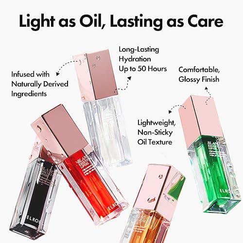 ELROEL Blanc Essential Lip Oil - 50HR Moisturizing, Hydrating & Color Changing Korean Tinted Lip Oil Gloss Makeup with 6 Plant Extracts - Lightweight, Non-Sticky Finish 0.15 fl oz (#04 Green Apple) thumbnail 4