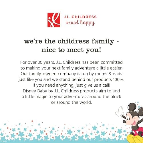 J.L. Childress Disney Baby Full Body Portable Changing Pad, Mickey Mouse | X-large 30"x19" padded & portable diaper changing mat is water-resistant, wipeable & folds compact to fit in baby diaper bag thumbnail 7
