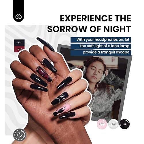 Beetles 85 Pcs Gel Nail Polish Kit with U V Light 55 Colors Gel Nail Kit for Beginners with Everything at Home Manicure Winter Nail Art Jelly Nails Emotional Spectrum Collection thumbnail 2