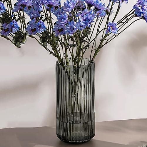 Vase en verre Hey_you, vase de fleurs nordique minimaliste cristallin décoratif, colonne, arrangement floral, ornements pour décoration de maison, bureau, cadeau pour mariage, pendaison de crémaillère thumbnail 5
