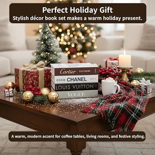 PROBENEX Luxe Large | 4 PCS Decorative Books for Home Decor | Coffee Table Book Decor | Faux Books for Decoration | Aesthetic Shelf & Bookshelf Decor for Living Room, Bedroom, or Office thumbnail 3