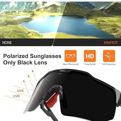 HAAYOT Polarized Sports Sunglasses for Men Women Youth Baseball Cycling Running Softball Biking Glasses 5 Lenses thumbnail 5