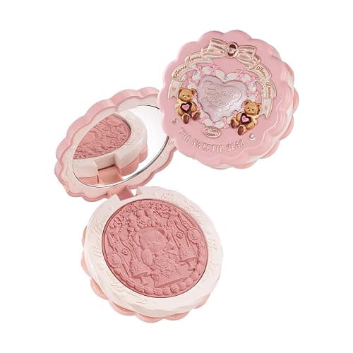 Flower Knows The Sweetie Bear Collection Silk Satin Blush,Seamless Soft Blendable Pressed Powder Pink Blush,Highly Pigmented & Long Lasting Natural Finish,0.18 Oz(03 Rose Chanson) - Image 1