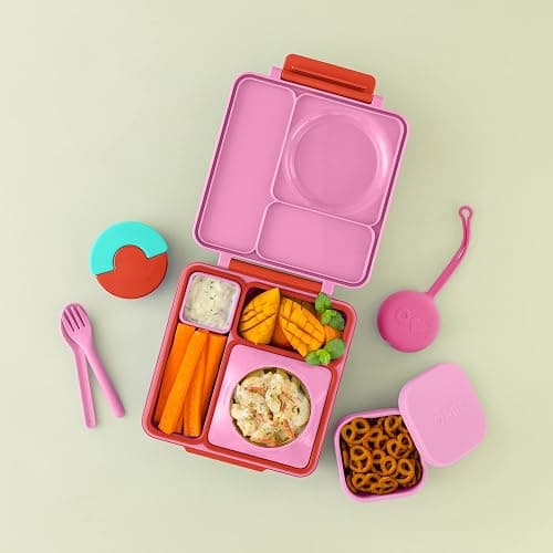 OmieBox Silicone Leakproof Snack Containers To Go, Food Storage Containers with Lid, School Lunch Bento Container - BPA Free, Airtight, Dishwasher and Freezer Safe, Oven Safe - 9.4 ounces (Pink) thumbnail 4