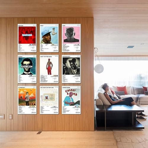 Aceolave Tyler Poster 9pcs Includes Poster Putty the Creator Rapper Music Album Cover 8x12in Unframed thumbnail 3