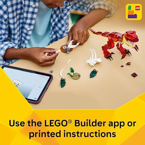 LEGO Creator 3 in 1 Fierce Dinosaur Building Toy for Boys & Girls, Ages 8+ - Gift for Birthdays - Kids Build 1 of 3 Prehistoric Animal Figures - 31379 thumbnail 6