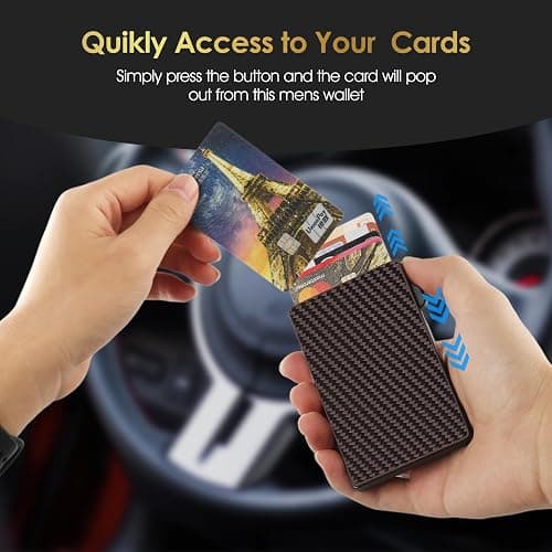 HORHUB Card Wallet for Men, 2-in-1 Detachable Pop-up Wallet+ Magsafe Wallet, Cash and Credit Card Slots，Aluminum RFID Blocking Minimalist Wallet, Front Pocket Wallet mens gifts thumbnail 3