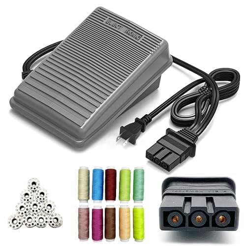 Brother Sewing Machine Pedal and Power Cord Replacement, Compatible with Brother #J00360051 1034D 1634D KD1902 LS1217 LS2125 LX2500 LX3014 LX3125 LX3817 VX1120 XM2701 XL2600i XL5130 XR65 XR3774 JX2517 - Image 1