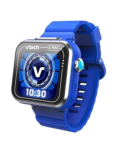 VTech KidiZoom Smart Watch Max, Watch For Kids With Games, Dual Camera For Photos & Selfies, 8 Games, Pedometer, Colour Screen, Funny Effects & More, For Infants aged 4, 5, 6, 7 + Years, Blue - Image 1