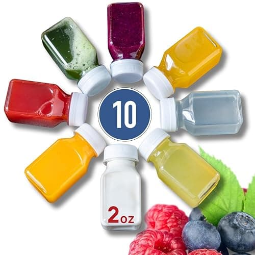 Norcalway 10pcs 2oz Plastic Shot Bottles with Caps - Ginger Shot - Freezer Safe, Leak Proof, BPA Free, Food Grade Small Plastic Travel Bottles with Caps thumbnail 8