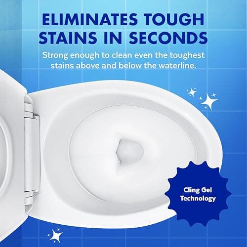 Lysol Toilet Bowl Cleaner, Max Strength Bathroom Cleaning Supplies, Toilet Bowl Cleaner Clinging Gel, Disinfecting and Deodorizing, Bleach Free, Atlantic Fresh + Forest Rain 24 oz (4 ct) thumbnail 4