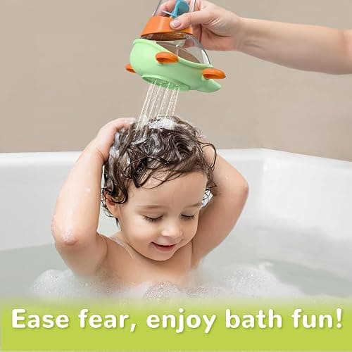 iPlay, iLearn Baby Bath Toy Set, Toddler Bathtub Toy Rechargeable Turtle Sprinkler W/ 5 Rings, Dinosaur Spiral Water Bathtime Shower Summer Birthday Gifts 18 Month 2 3 4 Year Old Kids Boy Girl Infant thumbnail 6