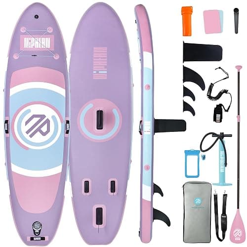 Niphean(Ultra-Light)Inflatable Paddle Board with (Beginner Friendly) StabilTrac Fin and Durable SUP Accessories, 10' Stand Up Paddle Boards for Adults & Youth, Versatile Yoga Paddle Board, Gift Ideas - Image 1