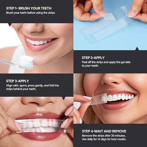 SmileFreshness Teeth Whitening Strips, 14-Day Treatments Clinically Proven for Visible & Affordable Teeth Whitening, Enamel Care Whitening, Reduced Sensitivity Formula, Coconut. thumbnail 4