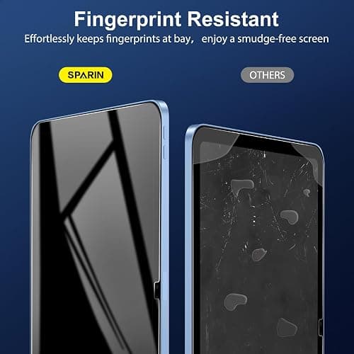 SPARIN Screen Protector for iPad A16 2025 11th (11 Inch) /10th Generation 2022 (10.9 Inch), 2 Pack Tempered Glass for iPad 11/10 Gen, Case Friendly, Anti-Scratch, Touch Sensitive thumbnail 8