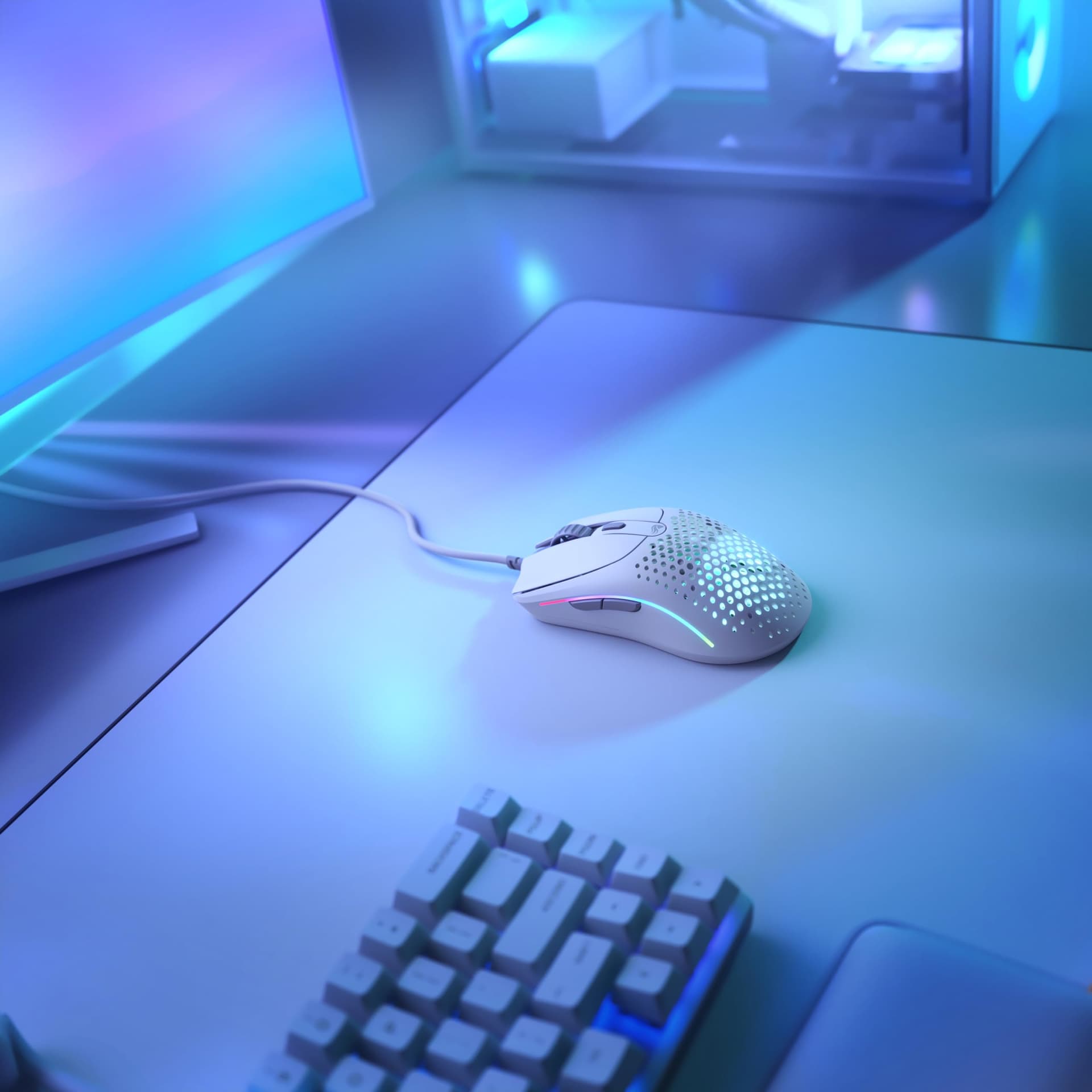 Glorious Model O 2 Gaming Maus - weiß, matt thumbnail 7