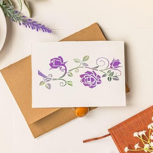 10 Pieces Leaf Floral Painting Stencils Botanical Leaves Reusable DIY Crafts Drawing Templates Stencils for Painting on Wood Wall Canvas Card Home Decor thumbnail 3