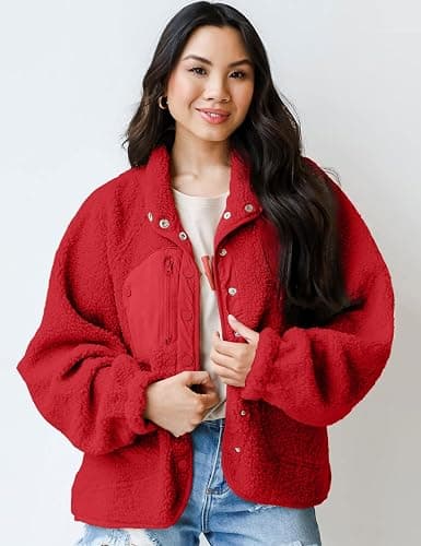 Aoang Womens Winter Coats Casual Lapel Long Sleeve Fleece Faux Fur Jacket thumbnail 2