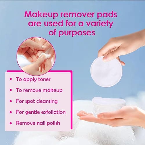 600 PCS Cotton Rounds – 100 Count (Pack of 6) - Soft, Absorbent, Face Pads for Makeup Removal, Skincare, Skin Care and Facial Cleansing - Lint Free thumbnail 3