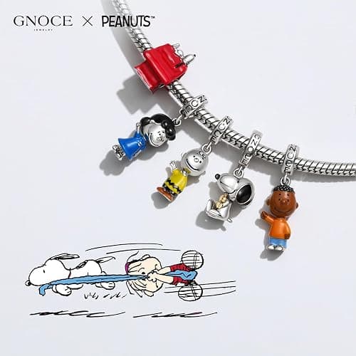 GNOCE Peanuts Lucy Pendant Dangle Charm Bracelet for Women, S925 Sterling Silver Dangle Charms for Women Wife, Valentine‘s Day, Mother’s Day Jewelry thumbnail 7