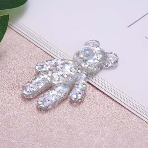 Pocket Bear Hug Anxiety Relief, Mental Health Positivity, Autism Fidget, Stress Relief for Her, Comforting Back to School Gift - White thumbnail 4