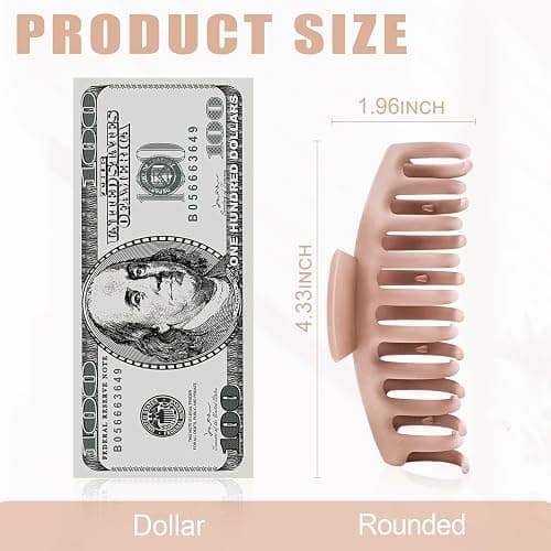 TOCESS Hair Claw Clips for Women: 8 Pack 4.33 Inch Large Soft Matte Hair Claws for Thick Thin Long Curly Fine Hair - Extra Strong Grip for Instant Updos & All Day Hold No More Slipping or Frustration thumbnail 3