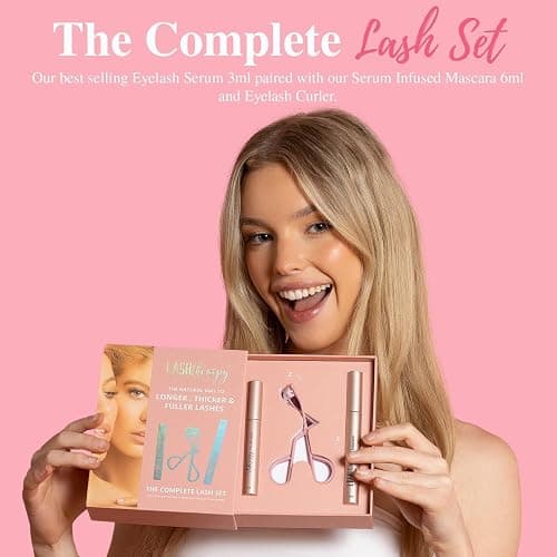 Lash Therapy Australia Complete Lash Set. Includes Eyelash Serum 3ml, Paired With Our Serum Infused Mascara 6ml & Eyelash Curler. Longer, Thicker & Fuller Lashes thumbnail 2