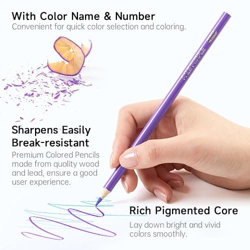 Shuttle Art 136 Coloured Pencils, Soft Core Colouring Pencils Set for Adult Colouring Books, Doodling, Sketching, Drawing, Art Supplies thumbnail 4
