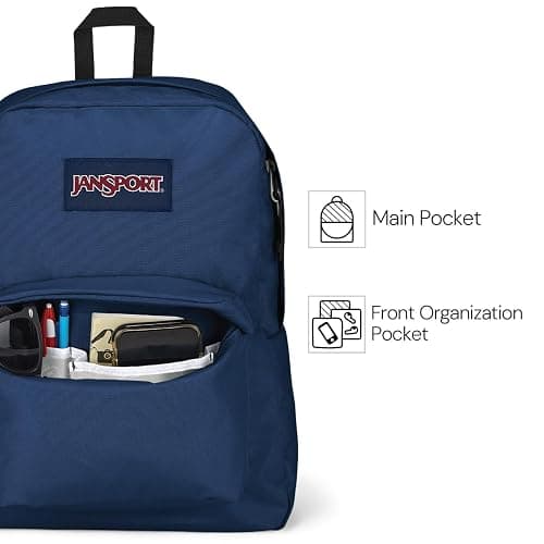 JanSport SuperBreak Plus Backpack with Padded 15-inch Laptop Sleeve and Integrated Bottle Pocket - Spacious and Durable Daypack for Work and Travel - Russet Red - Russet Red thumbnail 4