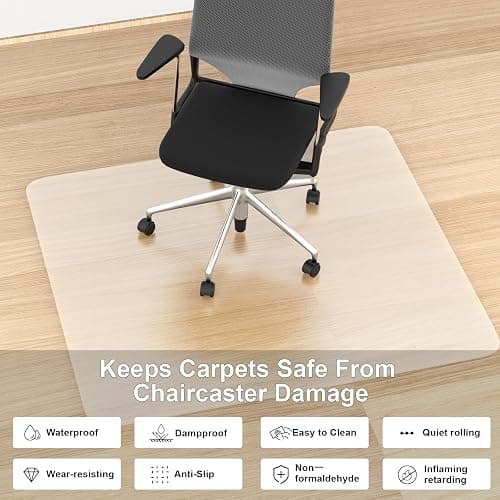 Office Chair Mat for Hardwood Floor,20"X24" Smooth Glide Slip Resistant Desk Chair Mat Hard Wood Floor Protector,Stay in Place Plastic Computer Chair Mats for Rolling Office Chairs Not for Carpet thumbnail 6