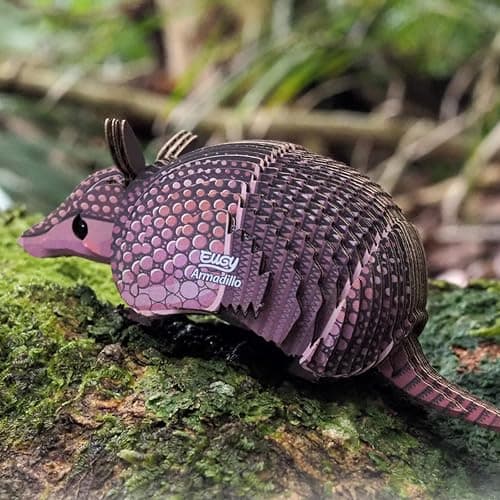 Eugy Armadillo 3D Puzzle - 42 Piece Eco-Friendly Educational Toy Puzzle for Boys, Girls & Kids Ages 6+ thumbnail 2