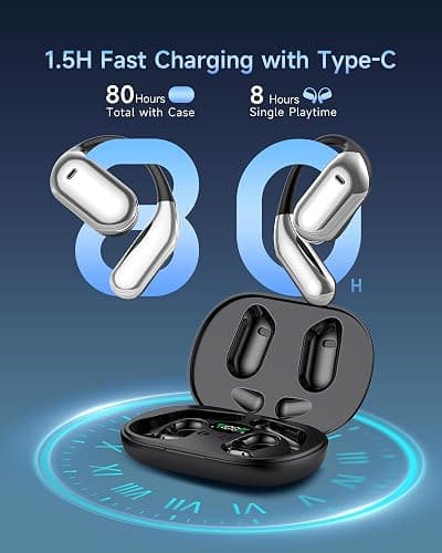 Mosyxe AI Translation Earbuds Real Time 144 Language Translator Earbuds for iPhone and Android Translation Headphones Translating Device for Travel Business Learning with Charging Case thumbnail 6