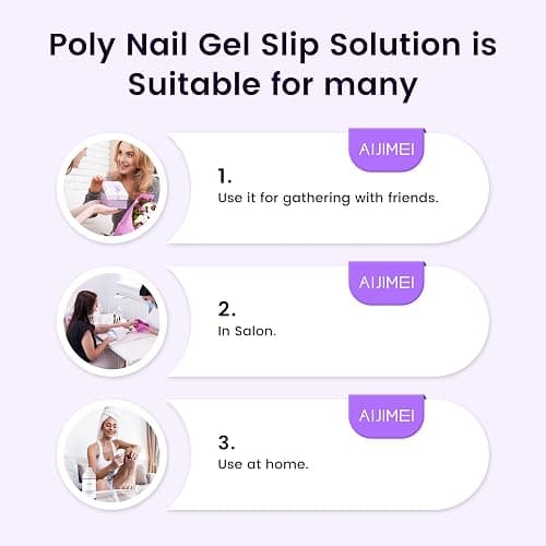 AIJIMEI Poly Gel Nail Slip Solution Set 120ml for Polygel Builder Poly Nails Hard Gel Cleanser Solutions 4Fl.oz with Nail Art Tool thumbnail 6